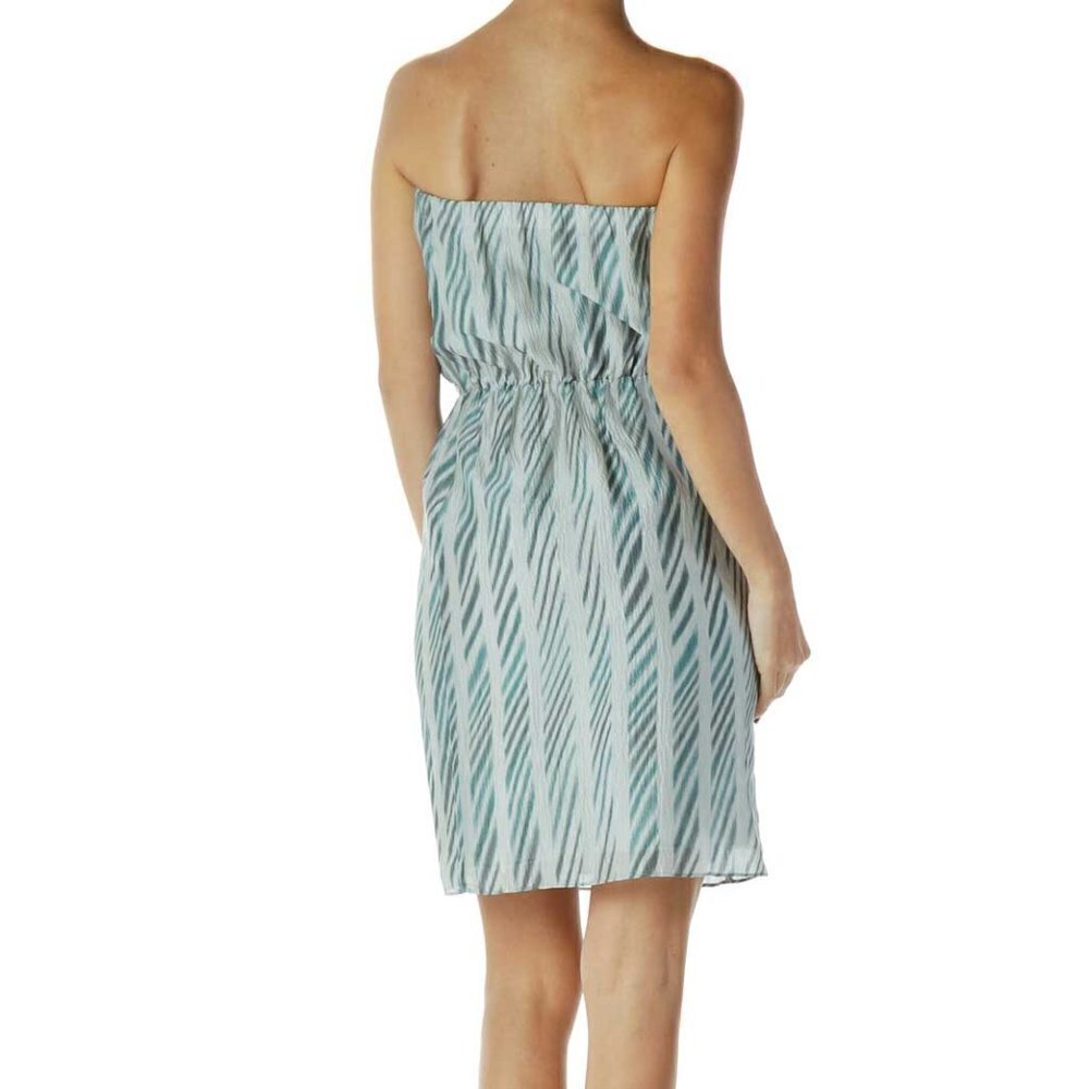 Ann Taylor Gray Blue Silk Day Dress - Picture 2 of 3